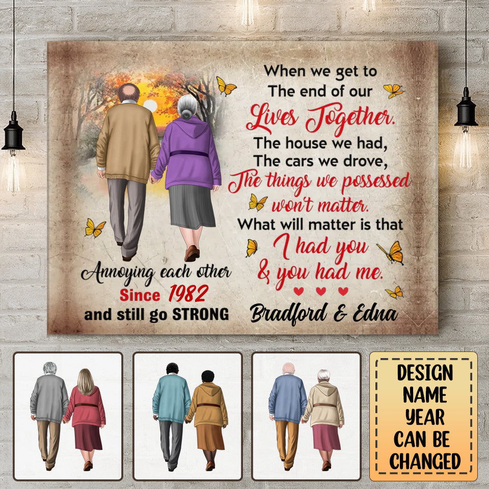 Personalized Annoying Each Other And Still Go Strong Couple Canvas Prints