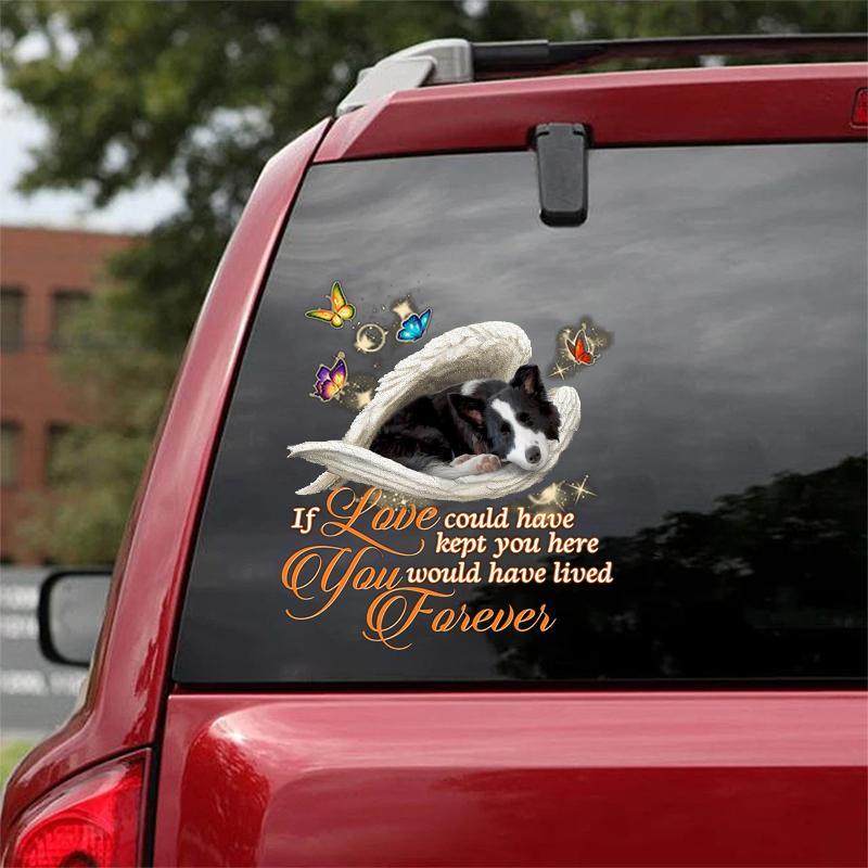Border collie Sleeping Angel Lived Forever Decal