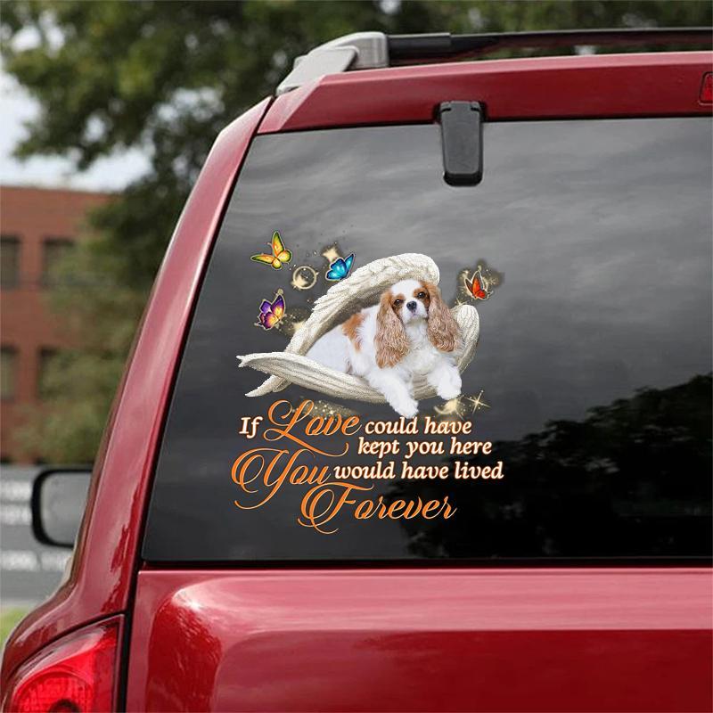 Cavalier King Charles Spaniel Sleeping Angel Lived Forever Decal