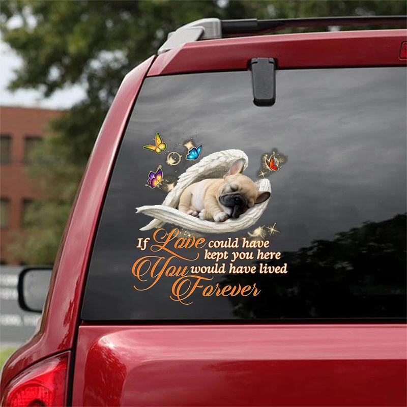 French bulldog Sleeping Angel Lived Forever Decal
