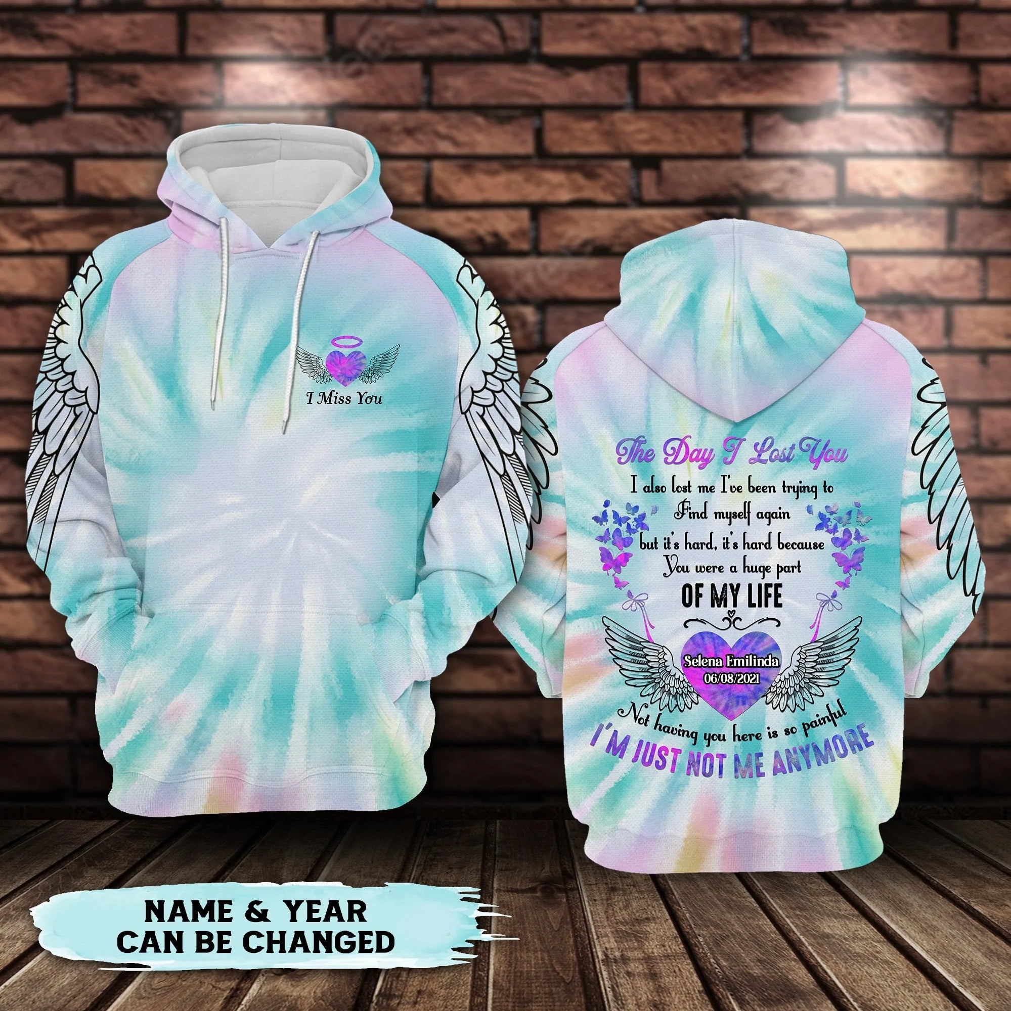 The Day I Lost You - Personalized All Over Print Hoodie