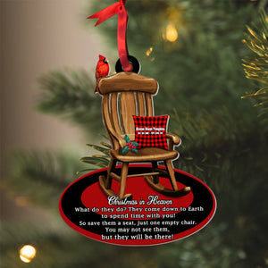 Personalized Christmas In Heaven Cardinals Ornament