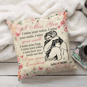 Personalized I Miss You Pillow Cover- Memories In Heaven, Family, Couple