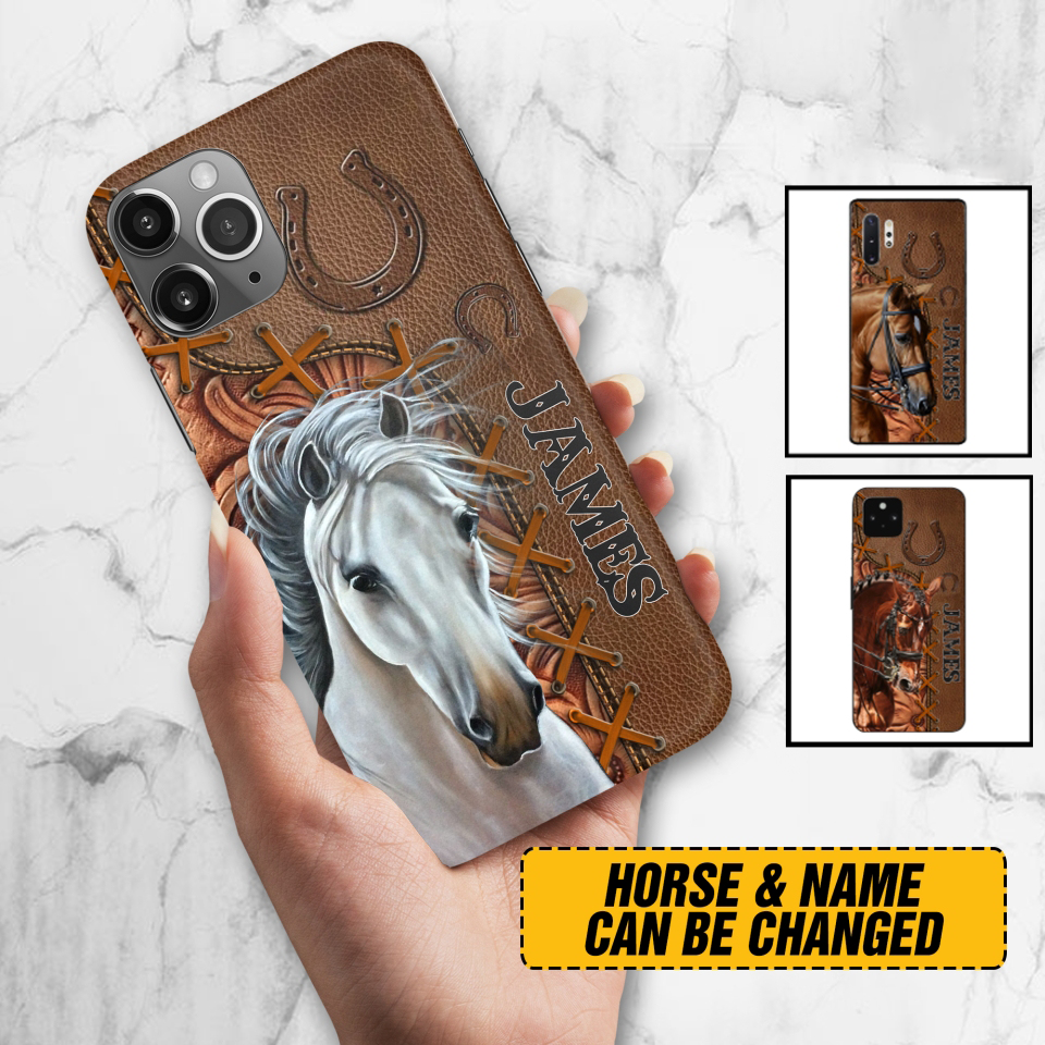 Personalized Horse Lady Horse Dad Horse Lovers Phone Case