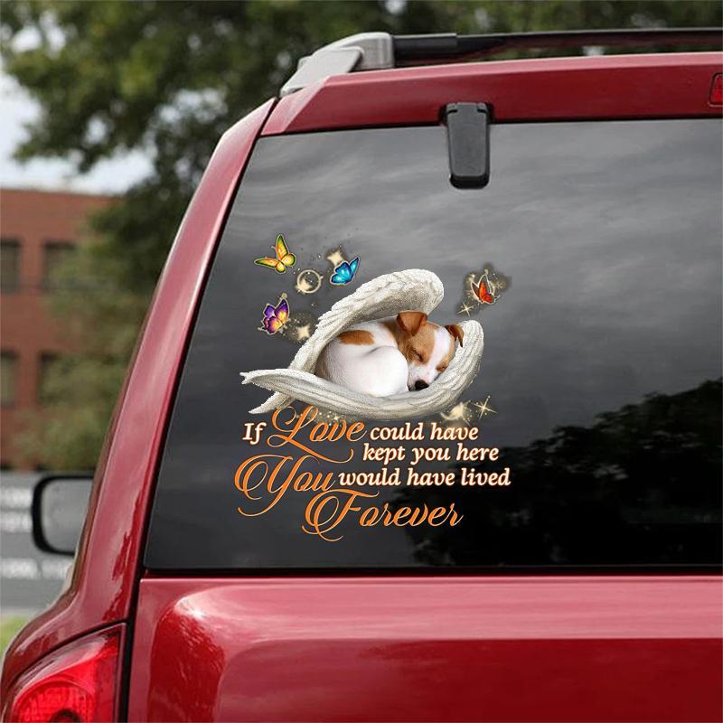Jack Russell Terrier2 Sleeping Angel Lived Forever Decal