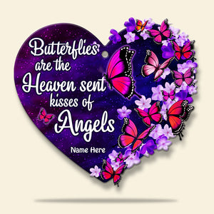 Kisses Of Angels - Personalized Memorial Butterfly Christmas Ornament