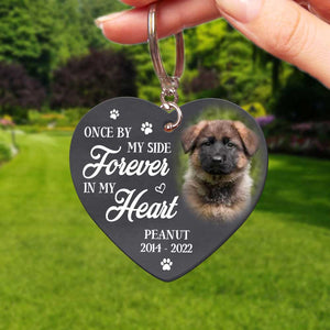 Once By My Side Forever In My Heart Personalized Memorial Keychain