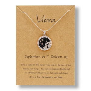 Libra-12 Constellation Zodiac Sign Necklace