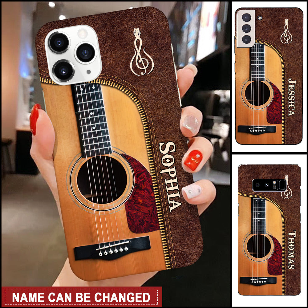 Love Guitar Classic Custom Name Gift For Guitar Lovers Personalized Phone case