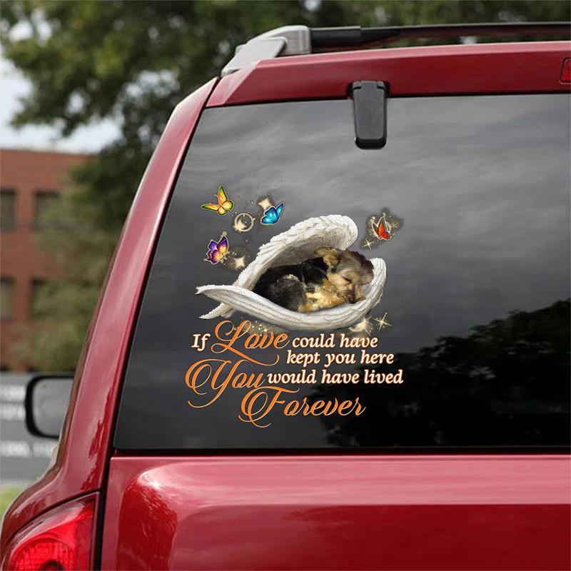 Morkie Sleeping Angel Lived Forever Decal