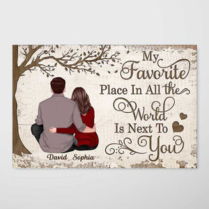 My Favorite Place Couple Gift Personalized Canvas Print