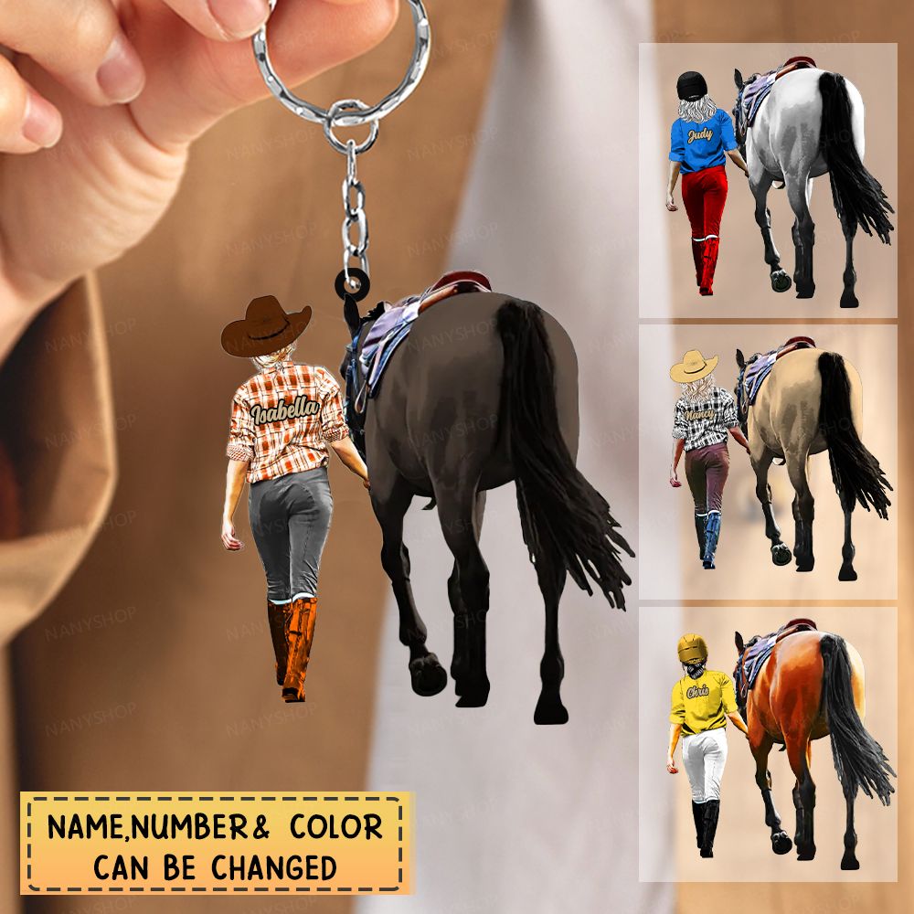 Personalized Gift for Horse Lover-A Girl And Her Horse Acrylic Keychain