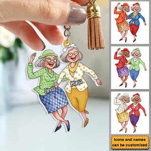 Personalized Gift for Friends Dancing Ladies Acrylic Keychain