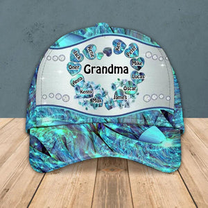 Personalized Grandma Kid Colorful Sparkling 3D Cap