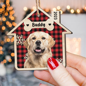 Christmas Pet's Sweet Home Personalized House Shaped Acrylic Ornament