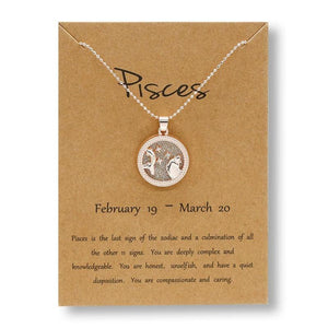 Pieces-12 Constellation Zodiac Sign Necklace