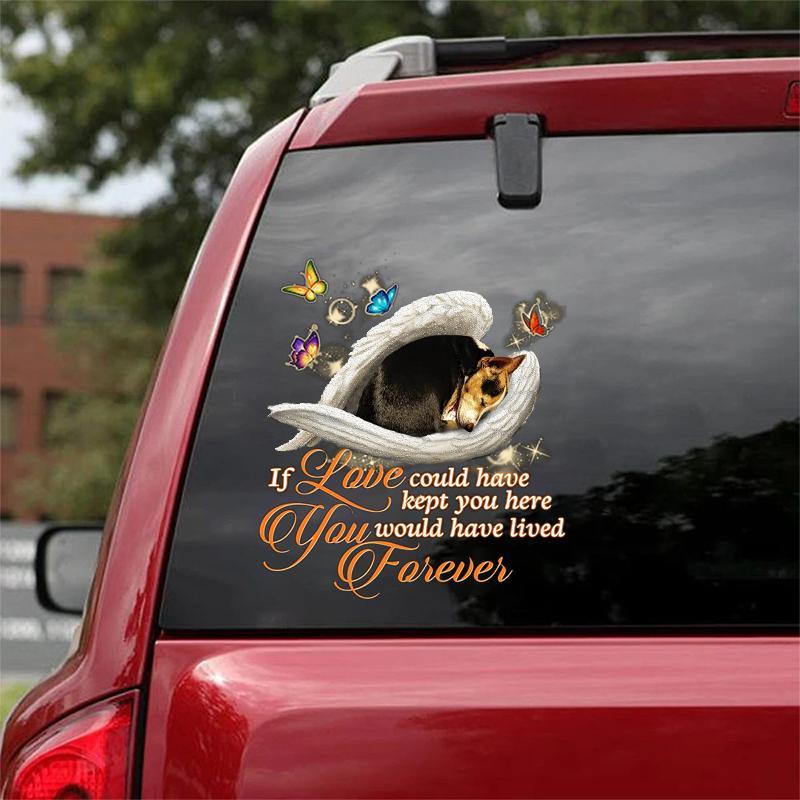Rat Terrier Sleeping Angel Lived Forever Decal