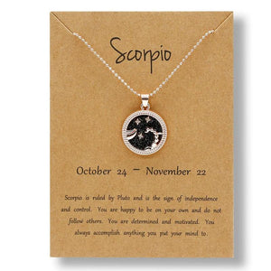 Scorpio-12 Constellation Zodiac Sign Necklace