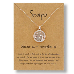 Scorpio-12 Constellation Zodiac Sign Necklace