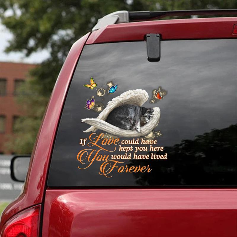 Standard Schnauzer Sleeping Angel Lived Forever Decal