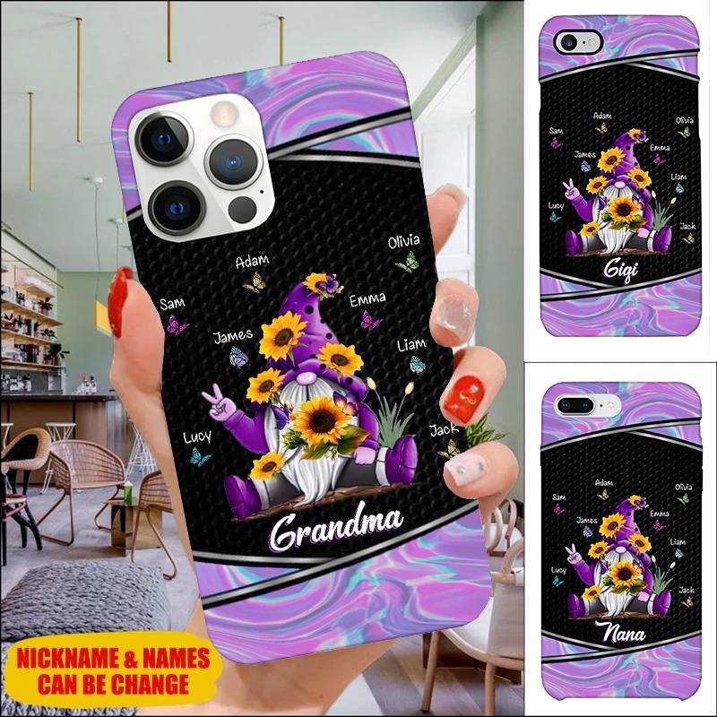 Sunflower Butterflies Grandma/Mom Personalized Phone Case