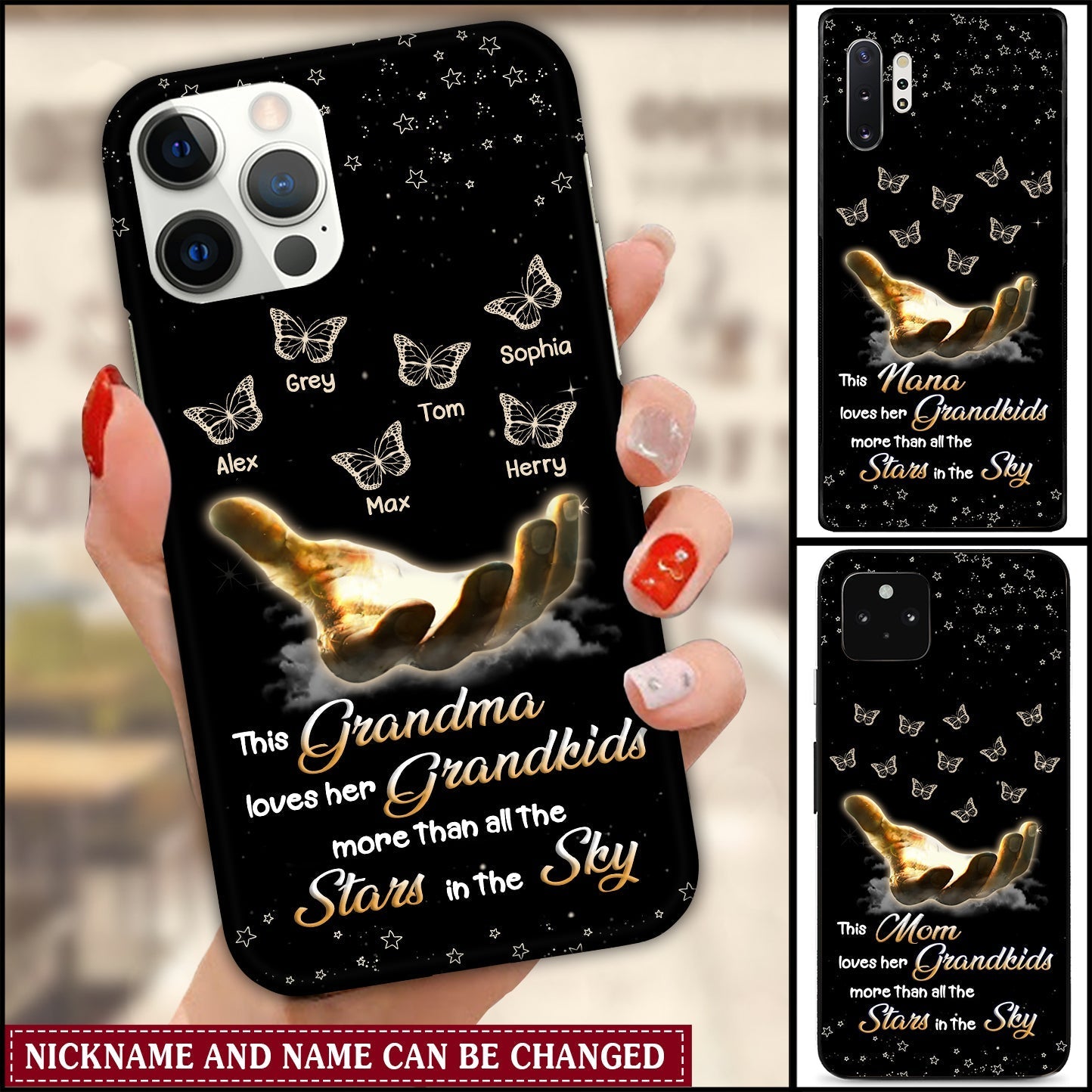 This Grandma Loves Her Grandkids More Than All The Stars In The Sky Custom Phone Case
