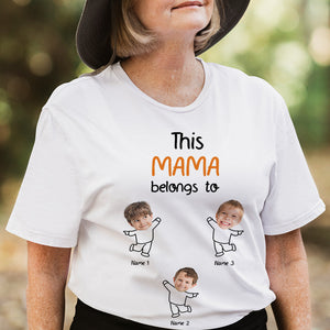 Personalized This Mom Grandma Belongs To Kids T-shirt, Gift For Mom Mother's Day