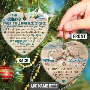 To My Husband Personalized Heart Ornament