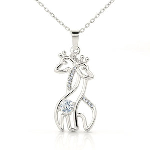 To New Mama-You Are Your Baby's Hero Giraffe Necklace