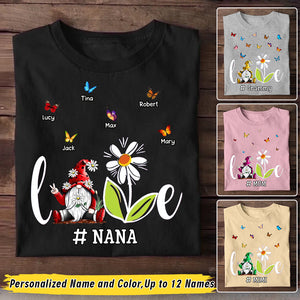Love Grandma Life With Butterfly Personalized T-Shirt