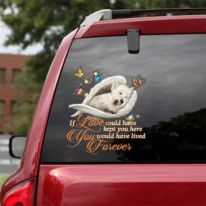 West highland white terrier Sleeping Angel Lived Forever Decal