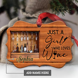 Wine Lover Christmas Personalized Ornament