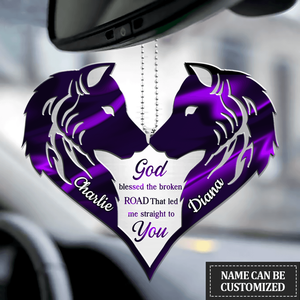 Wolf Couple God Blessed Personalized Ornament