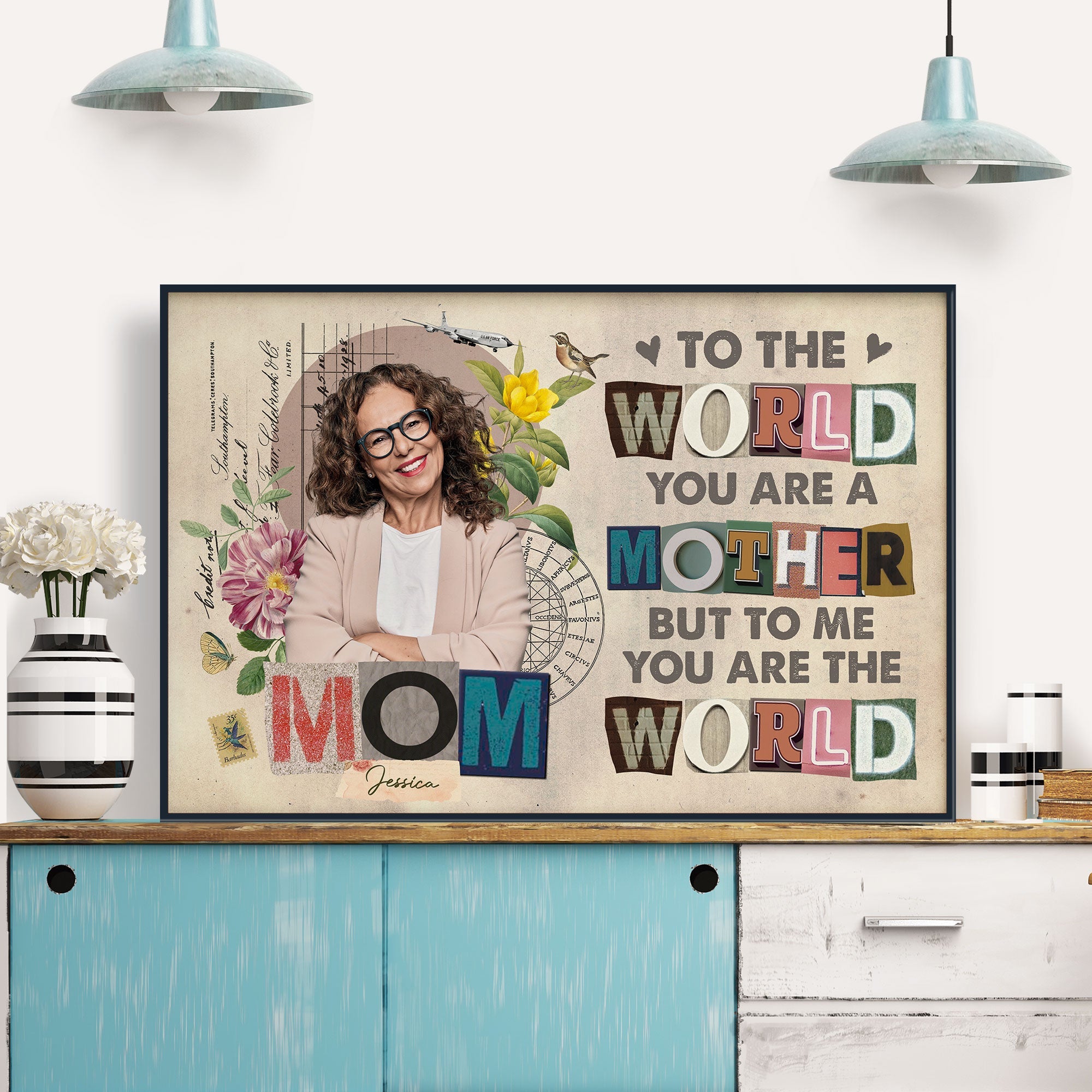 You Are The World To Me Mother's Day Gift For Mom Personalized Canvas Print