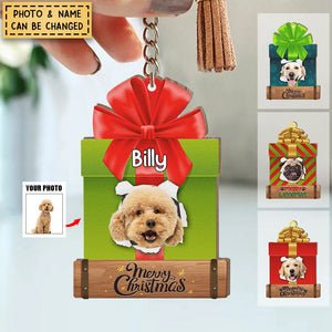 Personalized Custom Shaped Wooden Keychain Gift For Pet Lover