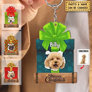 Personalized Custom Shaped Wooden Keychain Gift For Pet Lover