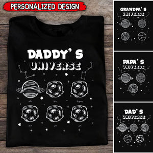 Personalized T-Shirt Daddy's Universe, Gift For Father, Grandpa