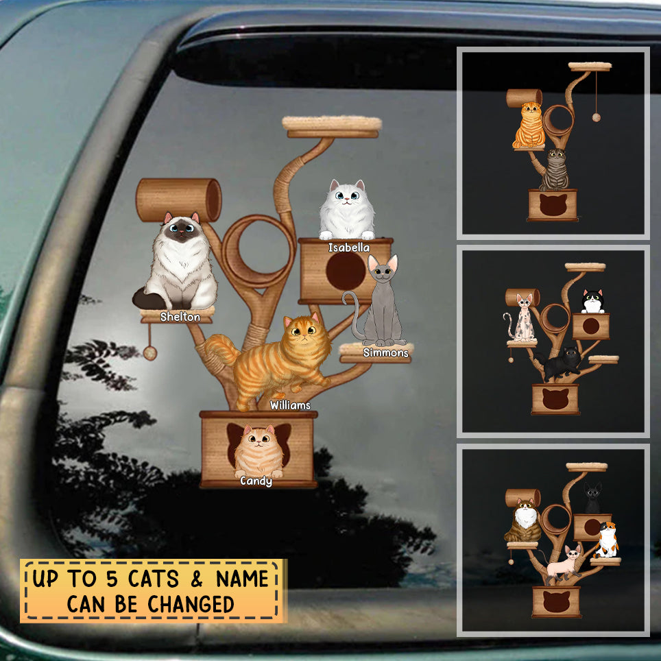 Personalized Cat Tower Decal