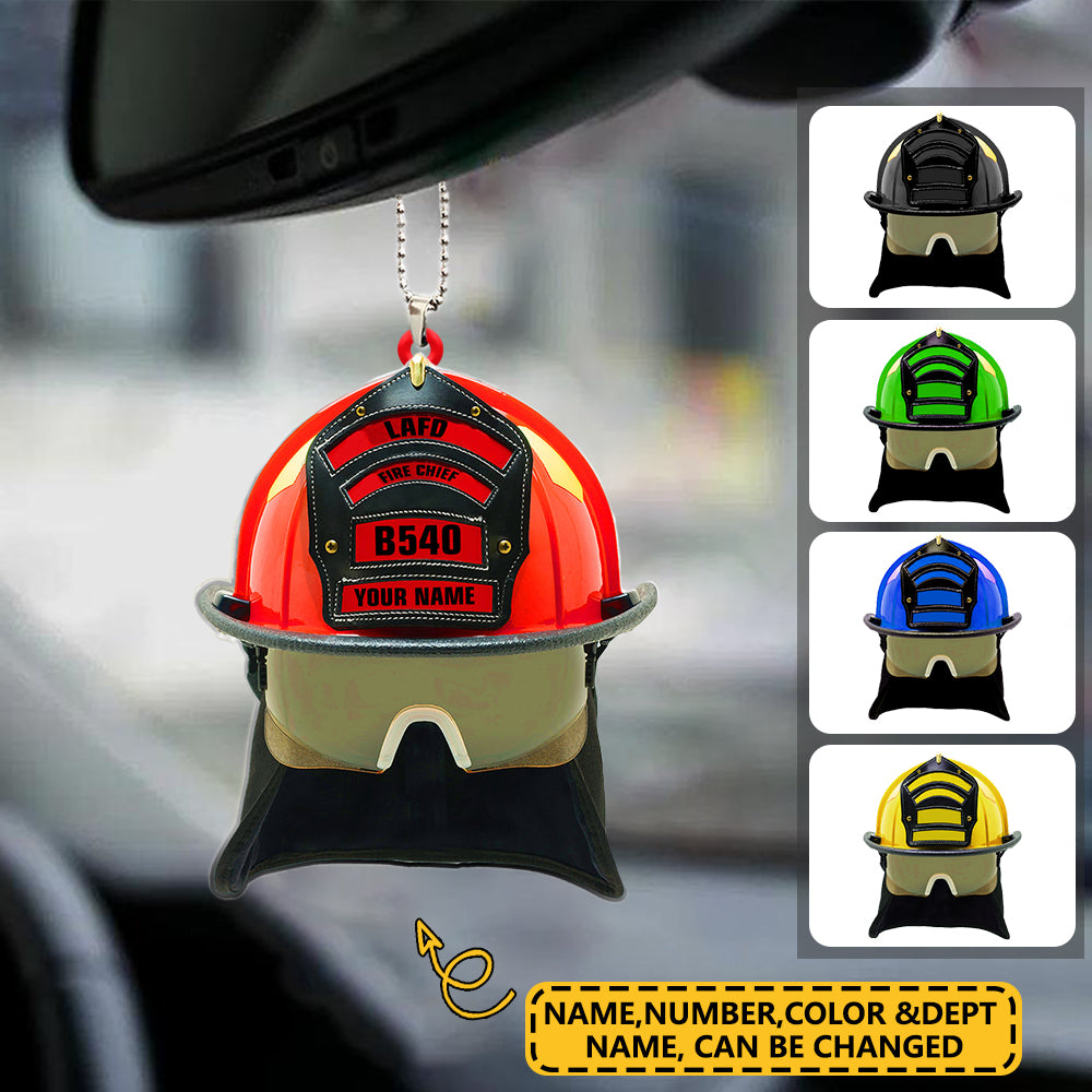 Personalized Firefighter Helmet Ornament-Gift For Firefighter