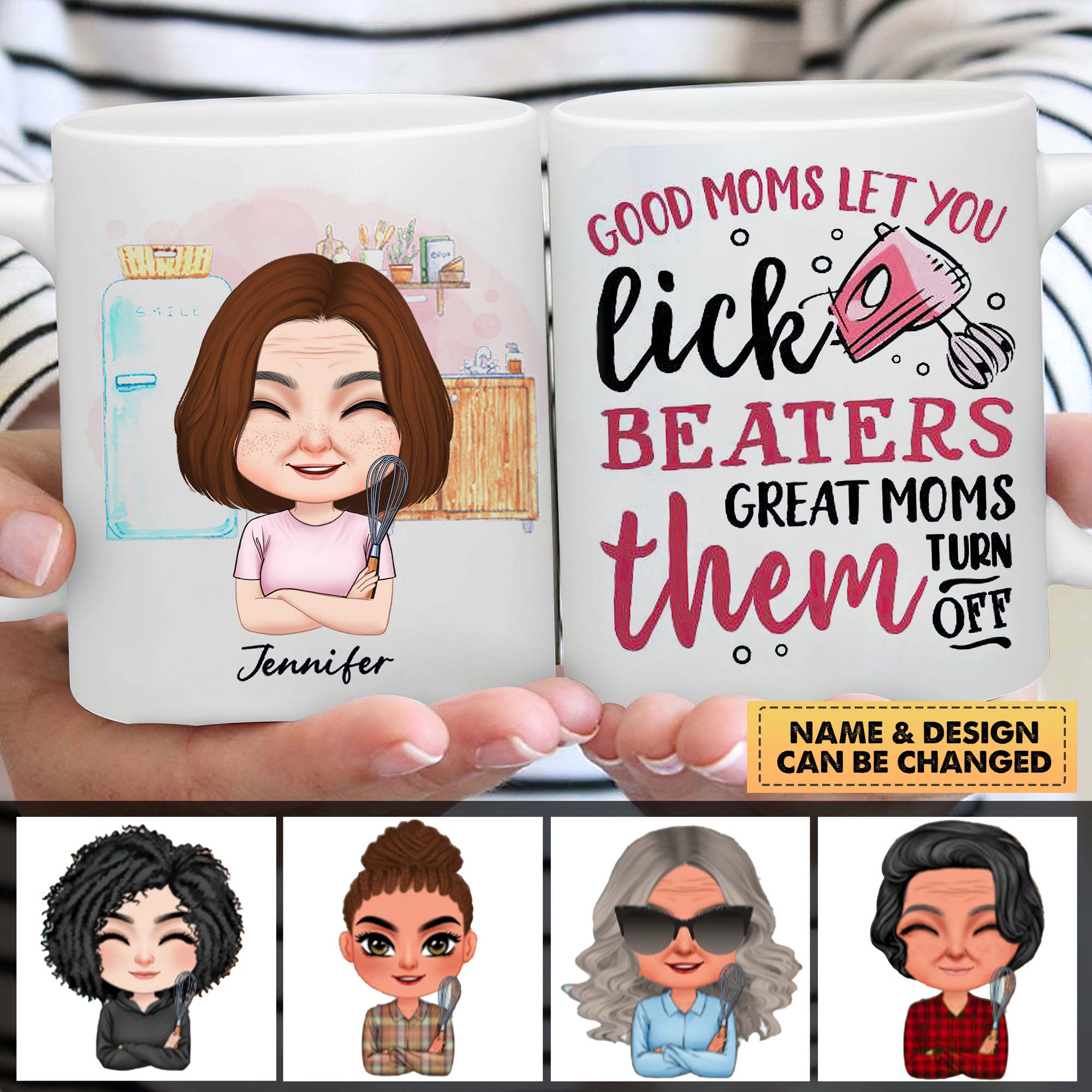 Good Moms Let You Lick Beaters, Personalized Mug, Gift For Mother's Day