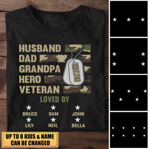 Personalized Veteran Gift For Father Loved By Custom T Shirt