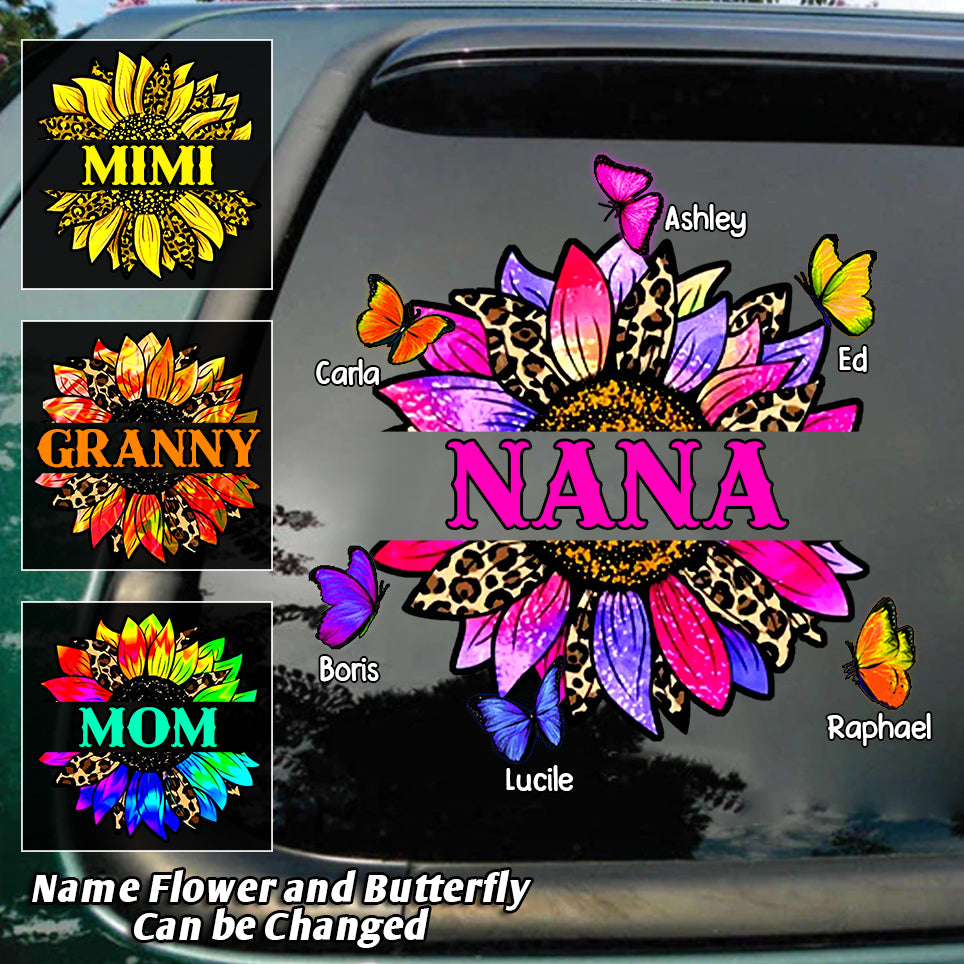 Sunflower Gnome Tumbler Butterflies Grandma,mommy, Nana Mother's