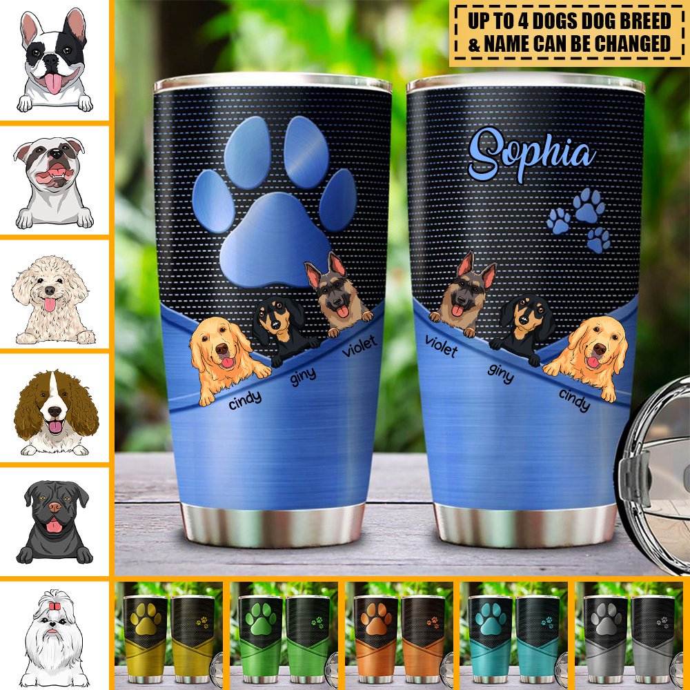 Personalized Dog Lovers Multicolor Tumbler