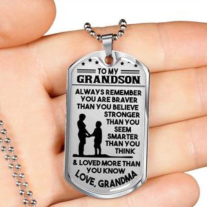 To My Grandson 2-Necklace