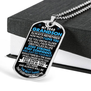 To My Dear Grandson-Necklace
