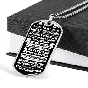 To My Great Grandson-Necklace