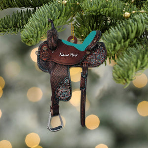 Personalized Horse Saddle Flat Acrylic Ornament-For Horse Lovers Riding Horse