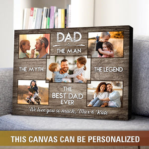 Best Dad Gift Father’s Day Gift Unique Personalized Canvas Print