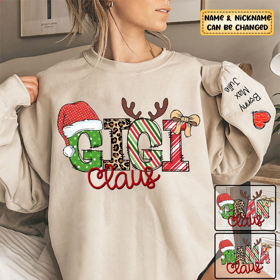 Personalized Christmas Sweat Shirt For Grandma/Mom