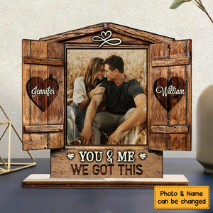 Personalized Couples Custom Photo Home Is Where The Heart Is Wood Plaque